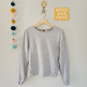 Divided Side Lace-up Top